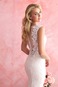 Abito da sposa Bateau All Aperto sirena Applique Shiena Sheer maniche ad aletta - Pagina 3