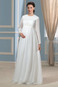 Abito da sposa Inverno Chiffon Cerniera gonna a vita alta gonna Impero - Pagina 1