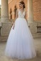 Abito da sposa Mezza Coperta A-Line Primavera Pizzo francese Scollo a v V - Pagina 1