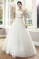 Abito da sposa monospalla A-Line Senza Maniche Applique Naturale Primavera - Pagina 1