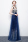Abito da ballo paillettes A-Line Naturale Spaghetti spalline Tulle - Pagina 3