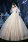 Abito da sposa paillettes V-Scollo Allacciato Una linea pavimento lunghezza - Pagina 3