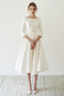 Abito da sposa Estate Cerniera A-Line Raso Naturale Collo drappeggiato - Pagina 1