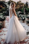 Abito da sposa A Terra eleganza Cerniera Tulle Profondo V-scollo Naturale - Pagina 2