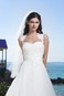 Abito da sposa A-Line Cintura Spiaggia tessuto Shiena Sheer Con Velo - Pagina 3