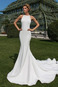 Abito da sposa Petite Naturale Lunghi decorato sirena Spiaggia - Pagina 1