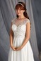 Abito da sposa A-Line decorato Naturale Applique Gonna lunga inobtrusive - Pagina 3