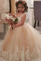 Abito cerimonia bambina A-Line Piccola t Lace Coperta Lungo Tulle stravagante - Pagina 1