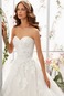 Abito da sposa Cuore Senza Maniche completo Lungo A-Line Pizzo francese - Pagina 3