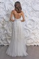 Abito da sposa tessuto Spiaggia Applique Gonna lunga Cuore unbacked - Pagina 2