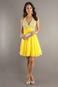 Vestiti 18 anni Naturale Schiena Nuda Giallo Chiffon trendiness V-Scollo - Pagina 3