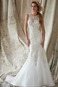 Abito da sposa Sirena Lungo moda Pizzo francese decorato Naturale - Pagina 1