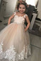 Abito cerimonia bambina A-Line Piccola t Lace Coperta Lungo Tulle stravagante - Pagina 2