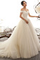 Abito da sposa Pizzo Coda lunga Formale Spiaggia Naturale a linea - Pagina 3