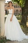 Abito da sposa Organza ambra Senza Maniche Applique Naturale a linea - Pagina 1