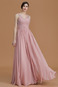 Abito da damigella Primavera Naturale Formale Lungo Pieghe Corpetto Chiffon - Pagina 5