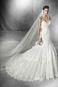 Abito da sposa Shiena Sheer Lungo Sirena V-Scollo Pizzo Primavera - Pagina 1