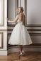 Abito da sposa Sotto Ginocchio Bottone Ball Gown Estate Raso Cuore - Pagina 3