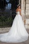 Abito da sposa a linea Applique Con Velo Gonna lunga Super collo Sweetheart - Pagina 2