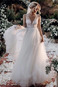 Abito da sposa A Terra eleganza Cerniera Tulle Profondo V-scollo Naturale - Pagina 1