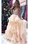 Abito da ballo Naturale Romantici V-Scollo Organza Senza Maniche Gonna lunga - Pagina 1