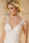 Vestiti da sposa Scollo a V Sirena Formale Naturale Pizzo Lungo - Pagina 3