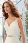 Abito da sposa Pizzo Spaghetti spalline Applique Super Lungo Cerniera - Pagina 3