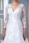 Abito da sposa Vintage Pizzo Overlay Applique Quanto all'aperto Maniche Lunghe - Pagina 5