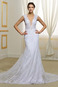 Abito da sposa Autunno all'aperto V-Scollo Naturale trendiness Pizzo - Pagina 1