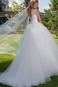 Abito da sposa Allacciato Ball Gown all'aperto decorato Bassa tessuto - Pagina 2