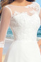 Abito da sposa Bateau Bottone Gonna lunga A-Line Illusione maniche - Pagina 6