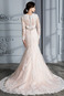 Abito da sposa Lungo Perline Quanto V-Scollo Naturale Pizzo Overlay - Pagina 3