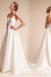 Abito da sposa A-Line Naturale Festoni Treno di spazzata Estate Raso - Pagina 3