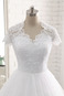 Abito da sposa Raso Breve treno Bottone T-Shirt Maniche Corte Omerale - Pagina 4