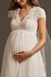 Abito da sposa Buco della serratura Tulle V-Scollo Maniche Corte completo - Pagina 4