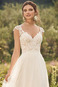 Abito da sposa Eleganti Chiffon Primavera Senza Maniche Naturale in pizzo - Pagina 3
