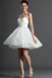 Abito da sposa Corpetto Pieghe al ginocchio Sexy Chiffon Coperta Magro - Pagina 4