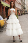 Abito da sposa T luce Seghettato Sotto Ginocchio A-Line Shiena Sheer - Pagina 1