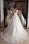 Abito da sposa Pizzo Mezze Maniche Lungo Applique Bateau Quanto - Pagina 2