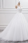 Abito da sposa A-Line Formale Senza Maniche Festoni Bateau Breve treno - Pagina 3