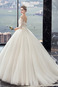 Abito da sposa Eleganti Festoni Maniche a 3/4 A-Line Allacciato Tondo - Pagina 2