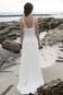 Abito da sposa Raso A-Line Estate Spiaggia Applique Mezza Coperta - Pagina 2