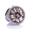 Lussuoso cerchio intarsiato di diamanti pieghevole fumetto piccolo ornamento