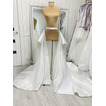 strascico in raso per abito da sposa Overskirt da sposa staccabile con strascico da sposa