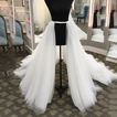 Gonna staccabile per abito da sposa Organza Chapel Train Fessura frontale Treno rimovibile per abiti da sposa