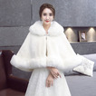 Mantello scialle da sposa mantello caldo imbottito in pelliccia sintetica