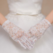 Guanti da sposa multifunzionale Pizzo Sottile Bianco in pizzo Breve