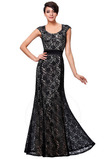 Abito da sera Treno di spazzata abbondante Cerniera Lace Coperta