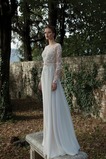 Abito da sposa Primavera Mezza Coperta Gonna lunga Naturale Bateau