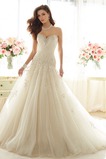 Abito da sposa Primavera Gonna lunga Applique Cuore Tulle All Aperto